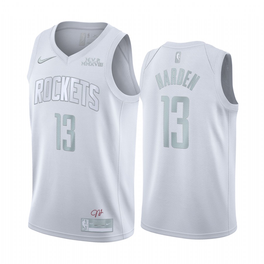 Men Men Houston Rockets 13 Harden White NBA Nike MVP Jerseys